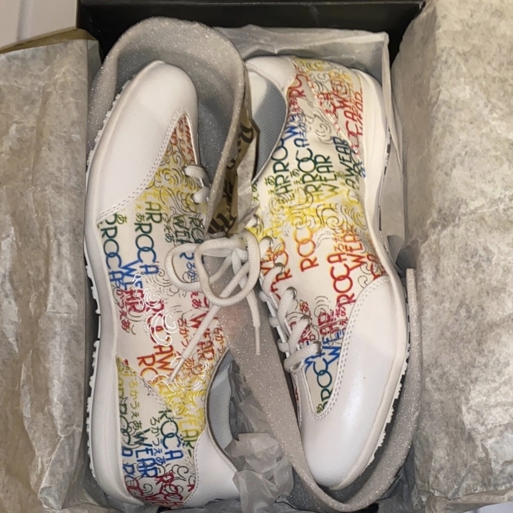 NWB ROCAWEAR Colorful Graphic Sneakers Size 8.5